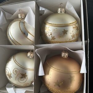 Silverado 4 large handmade vintage glass ornaments